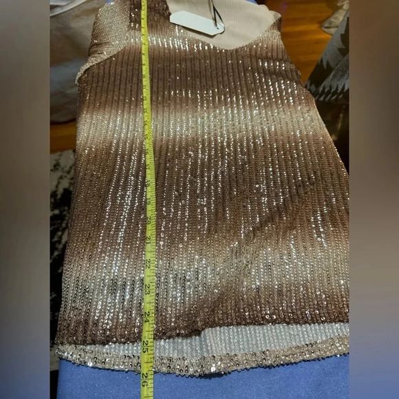 NWT Vine & Love Shimmering Brown Women's Top - Picture 5 of 7